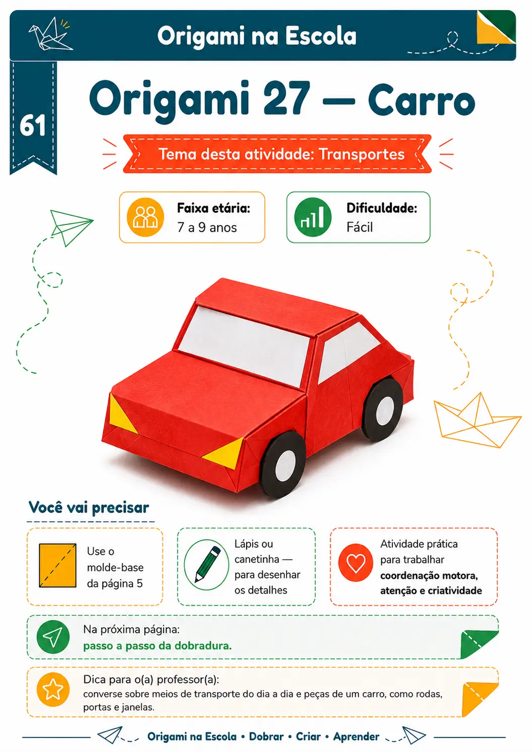 origami carro